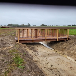 Ny bro lavet i naturområde